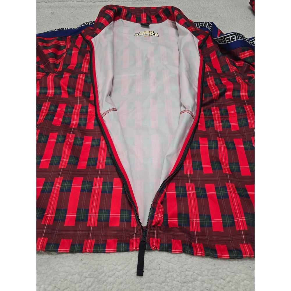 Nike Giannis Coming to America Track Jacket Red Plaid Prince Akeem 2XL - Picture 6 of 13